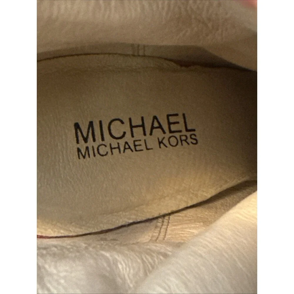 Michael By Michael Kors Rock And Roll Booties Black Leather & Gunmetal Studs 8M
